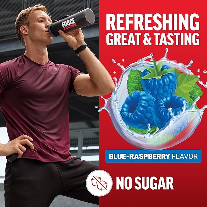 Force Factor Creatine Monohydrate Powder, 5g Micronized Dose to Support Muscle Growth, Strength, Recovery, Cognitive Health & Working Memory, Blue Raspberry, 100 Servings