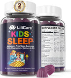 LILICARE Kids Sleep Gummies - Magnesium Glycinate Gummies, Melatonin Free Sleep Aid | Magnesium, Calcium, D3, B6, L Theanine | Kid Melatonin Alternative for Restful Sleep (Pack of 2)