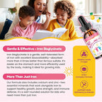 Liquid Iron Supplement for Kids, Women & Men - with Calcium, Zinc, Kids Multivitamin with Iron Drops - Blood Builder & Energy Support for Iron Deficiency, Anemia, Pineapple Flavor 2 Fl Oz