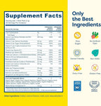Hiya Kids Multivitamin – 15+ Essential Vitamins & Minerals with Fruits & Veggies for Ages 2+, Supports Growth, Development & Immune, 0g Sugar – 20 Stick Packs for Toddlers & Kids