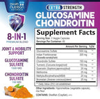 Glucosamine Chondroitin MSM Complex - 3X Strength Joint Support Supplement with Glucosamine Sulfate, Turmeric, Boswellia - For Cartilage, Mobility & Flexibility - Bottled in USA - 180 Capsules