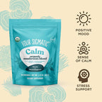 Four Sigmatic Calm Mushroom Blend | Adaptogen Supplement with Ashwagandha, Reishi, Tulsi, Cordyceps, Chaga, Rose Hips, and More | Natural Stress Relief and Immune Support Supplement | 30 Servings