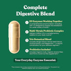 American Standard Supplements Digestive Enzymes Plus Probiotics & Prebiotics, 90 Veggie Capsules, for Digestion with Amylase, Bromelain, Papain, Lipase, Lactase, Protease, Papain, Cellulase
