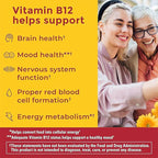 Nature Made Zero Sugar Energy Vitamin B12 Gummies 1000 mcg per Serving, B12 Vitamin, Energy Metabolism Support, Aspartame Free, 110 Sugar Free Gummies, 55 Day Supply