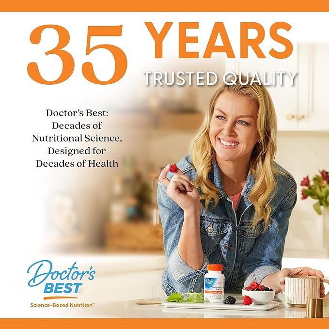 Doctor's BEST High Absorption CoQ10, Heart & Energy Support, USP Verified, Naturally Fermented CoQ10, Non-GMO, Gluten Free, Soy Free, Vegan 60 Veggie Caps