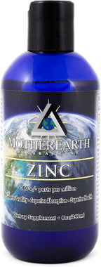 Mother Earth Minerals Ionic Liquid Zinc Supplement – High Absorption Angstrom Zinc Mineral Drops for Immune Support, Enzymatic Function & Cellular Health, 8 oz