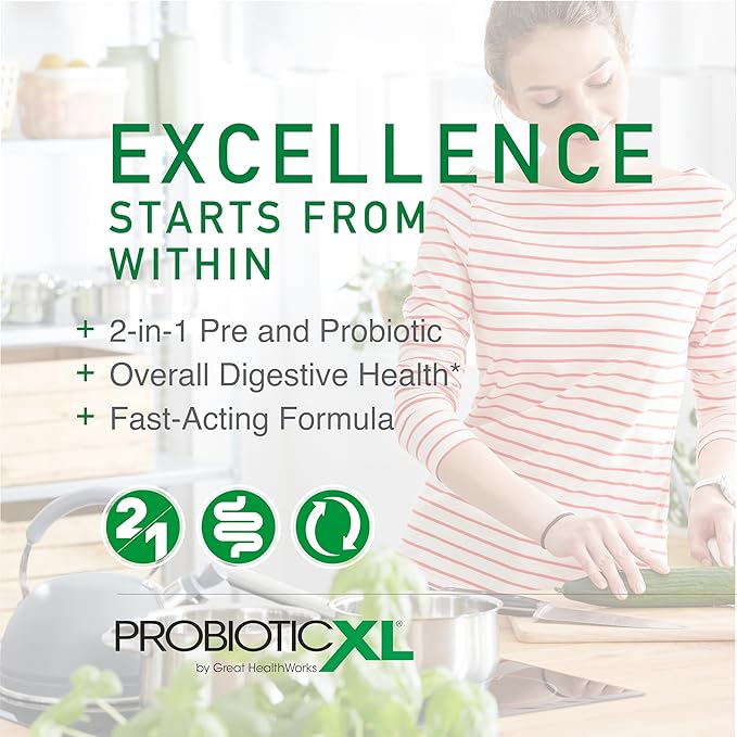 OmegaXL Powerful Joint and Muscle Support Supplement (60 Count) & Probiotic XL - PreforPro, DE111, Shelf Stable - Promote Healthy Gut Flora Growth (30 Veggie caps)