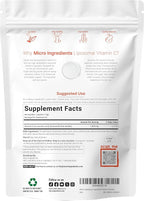 Micro Ingredients 1,000mg Vitamin C Powder for Daily Use | Liposomal Fat-Soluble Form for Better Absorption | Sugar-Free Lemonade Drink Mix | 40 Travel Packets, Fast-Dissolving