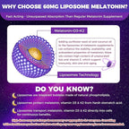 Melatonin 60mg for Adults High Dose, Supports Deep Rest & Brain Cognition, Extra Strength Liposomal Melatonin with Vitamin D3 K2, Chamomile, for Sound Zzz Cycle, Immune & Antioxidant, 150 Softgels