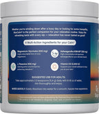 Relaxing Drink Mix | Raspberry-Lemonade Flavor | Magnesium Glycinate, KSM-66 Ashwagandha, L-Theanine & Vitamin D3 | MaxCalm | Gluten-Free, Vegan | 8 Ounce Powder