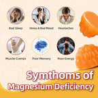 90 Count Magnesium Glycinate Gummies w/Ashwagandha Supplement - Sugar Free Zinc Magnesium Glycinate Supplement Ashwagandha Gummies for Adults Orange Flavor