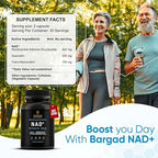 NAD+ Supplement for Anti Aging & Cell Regeneration | NMN Supplement Alternative - NAD with Resveratrol & Quercetin | Boosts Mitochondrial Health, Mental Clarity & Vitality | 60 Count | for Women & Men