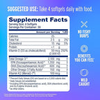 Oceanblue Professional Omega-3 2100 with Vitamin K2 and Vitamin D3-60 Count - Triple Strength Burpless Fish Oil Omega-3 Supplement with EPA, DHA & DPA - Wild Caught - Orange Flavor, 30 Servings