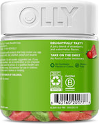 OLLY Fiber Gummy Rings, 5g FOS Prebiotic Fiber, Digestive Health Supplement,* Strawberry Watermelon Flavored, 25 Day Supply - 50 Count