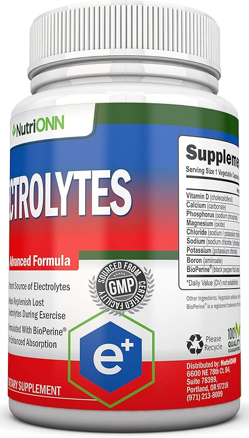 Electrolytes - 100 Natural Electrolyte Replacement Capsules - Premium Keto Friendly Pills - No Sugar - Great for Hydration, Renewal & Revitalizing - Trace Minerals Potassium, Magnesium, Sodium Salts