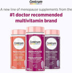 Centrum Complete Multivitamin Supplement + Hot Flash Support Menopause Support Tablets, with Clinically Studied geniVida, 30 Count