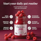 The Fiber Gel High Dietary Fiber Prebiotic Gel Formula — 100% Natural & Clean Label — Plant-Based Psyllium Husk & Inulin Complex — Keto Friendly, Vegan, No Added Sugar — Raspberry, 16 oz