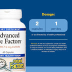 Natural Factors, Advanced Eye Factors, Antioxidant Support for Healthy Vision with Lutein and Zeaxanthin, 60 Capsules