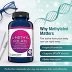 MD Life L-Methylfolate 5mg - Professional-Grade Active Methylfolate Supplement - Maximum Potency MTHFR Supplements - L methylfolate 5mg 90 Capsules - Essential Amino Acids