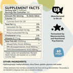 Omega-3 Supplement by PYM for Mood and Emotional Support (60 Count) | Omega-3 Fatty Acids, DHA, EPA & Vitamin E | Non-GMO, Gluten-Free, No Added Sugar