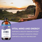 VIMERGY USDA Organic Zinc Supplements for Women & Men (7.5mg Liquid Zinc Per Serving) Fast-Absorbing Immune Support, Promotes Healthy Bones & Skin, Vegan, Up to 120 Servings (240mL)