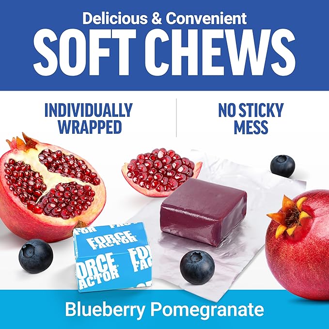 Force Factor Amazing Ashwa Complete Calm Support, KSM-66 Ashwagandha, Like Ashwangandha Gummies to Promote Calm & Relaxation with Magnesium & L-Theanine, Blueberry Pomegranate, 180 Soft Chews, 3-Pack