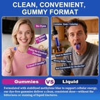 Methylene Blue Gummies 7mg Per Serving for Humans | Upgraded Antioxidant & Brain Booster Supplement for Cognitive Function, Energy, Cellular & Mitochondrial Health | Pure, Vegan, 60 Counts
