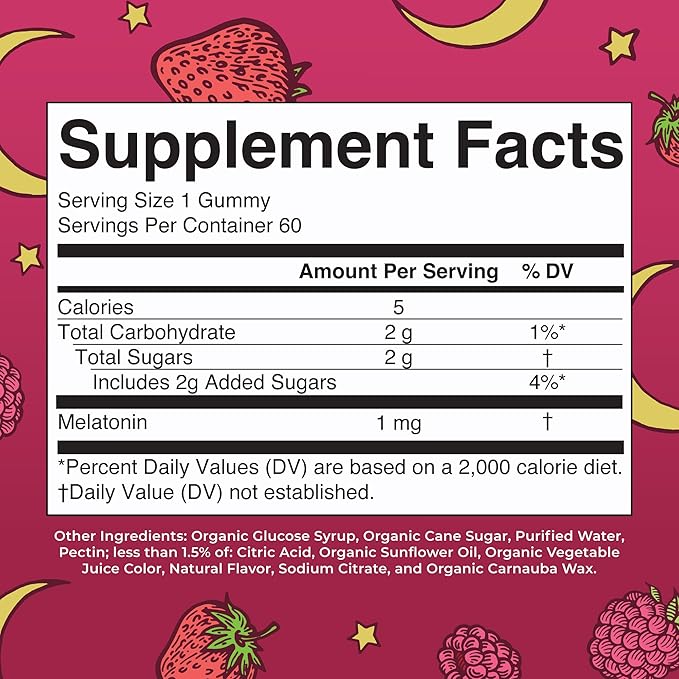 MARYRUTH'S Melatonin Gummies for Kids | 2 Month Supply | Sleep Gummy for Kids Ages 4+ | Melatonin 1 mg | Relaxation & Sleep Support | Vegan | Gluten Free | 60 Count