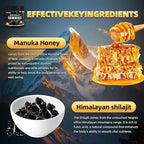 Shilajit Gummies Manuka Honey Lemon Flavor Himalayan shilajit No Added Sugar Ashwagandha, Gokshura| Fulvic Acid & 85+ Trace Minerals for Men, Women I Non-GMO 100% Natural & Organic I 30 Gummy