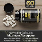 NADGENIX™ NAD+ Supplement – NMNH 500mg, Nicotinamide Riboside, TMG, Resveratrol & CoQ10 – Cellular Energy & Healthy Aging – 60 Capsules – High Absorption Liposomal Delivery