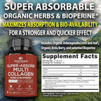 Wholesome Wellness Liposomal Vitamin C Capsules (200 Pills 1500mg Buffered) + Super-Absorb Multi Collagen Pills (Type I II III V X) Organic Herbs and Bioperine Bundle