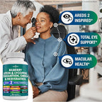 NEW AGE Eye Health Vitamins with Bilberry Lutein & Zeaxanthin Lycopene Resveratrol Grape Seed Extract Astaxanthin - Eye Vitamin - 180 Count