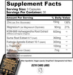 Kingslayer: 7-in-1 Testosterone Booster for Men w/KSM-66, Fadogia, Suma Root, L-Theanine, Zinc, Boron, Magnesium – Muscle, Energy, Libido & Focus