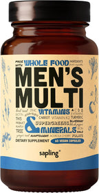 Multivitamin for Men - Daily Men’s Multivitamin - Methylated B Complex with Whole Food Ingredients, Vitamin B12, Folate, A, C, D3, E, K2, Organic Fruits & Vegetables - Vegan, Non-GMO - 60 Caps