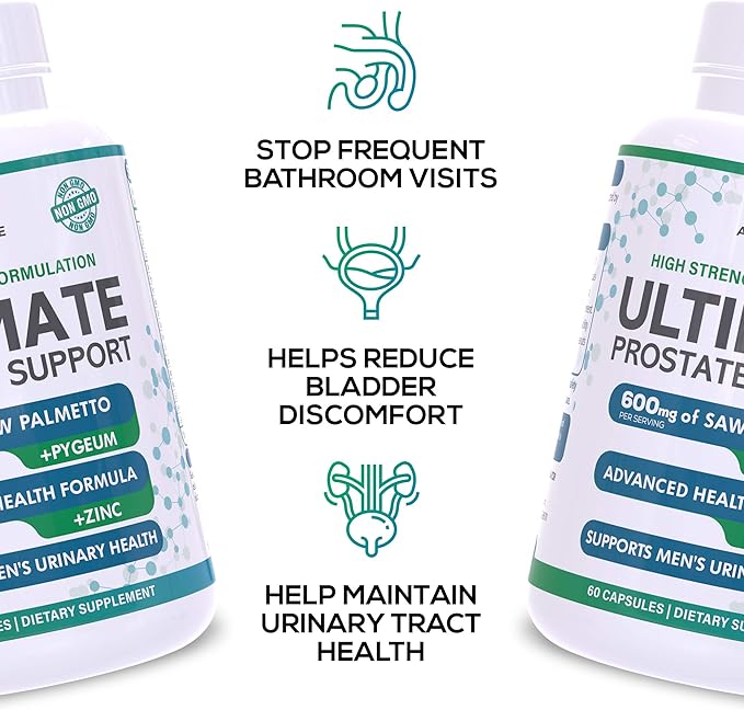 ADK 5 Vitamin Supplement + Best Over-The-Counter Prostate Support - Prostate Health Supplement for Men