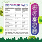Center-Filled Kids Magnesium Gummies - Magnesium Glycinate Gummies for Kids & Adults with L-Theanine, Chamomile, Licorice, Vitamin D, B6 for Sleep, Relaxation, Brain & Muscle - Sugar Free Apple & Kiwi