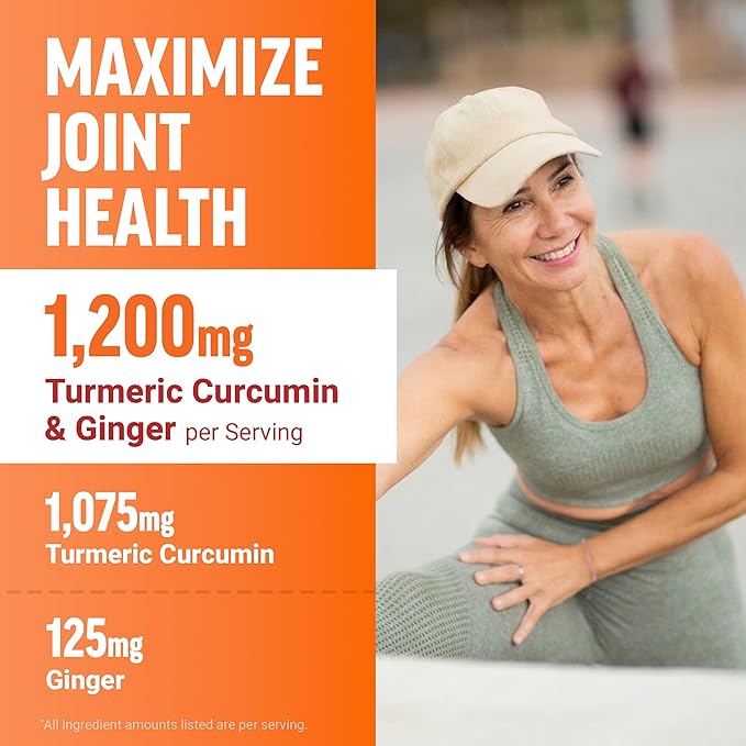 Force Factor Better Turmeric Maximum Joint Support, 1075mg Curcumin with Ginger to Support Mobility, Flexibility & Comfort, Chews More Convenient Than Turmeric Gummies, Fruit Punch, 60 Soft Chews