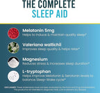 Zzowin Sleep Support Supplement – 5mg Melatonin, Valerian Root, Magnesium for Deep Sleep & Relaxation 30 Tablets | Natural Sleep Aid, Non-Habit Forming | Improve Sleep Quality | Pack of 1