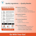 GoLive Prebiotic and Probiotic for Women, Men, Kids. Tangerine Turmeric Synbiotic Powder w/ L-Glutamine, Vitamin D3, Electrolytes. For Gut Health, Digestion, Metabolism, Immunity 15-50B CFUs.