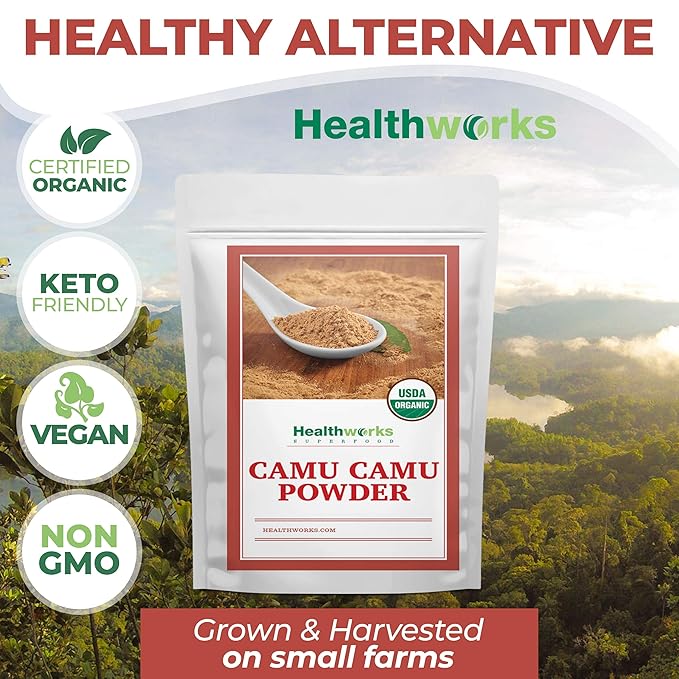 Healthworks Superfoods Camu Camu Powder Organic - 8 Oz - All-Natural & Certified Organic - Antioxidants, Vitamin C & Potassium - Peruvian Origin - Juices, Teas & Smoothies