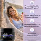 Vitalix – Cortisol Reducer & Adaptogen Drink Mix with Ashwagandha KSM 66, Magnesium Glycinate 200mg, L-Theanine 200mg, Vitamin C 500mg & Electrolytes – Raspberry Lemonade – 30 Servings