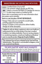 New Chapter Omega-3 Complex, 1000mg Softgels, Fish Oil Supplement Wild Alaskan Salmon for Heart, Brain, Eye, Joint & Skin Health Support - 30 Count