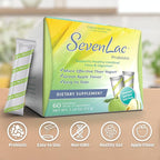 Global Health Trax SevenLac Apple Probiotic Powder Drink Mix, Probiotics for Women, Men, and Kids – Smooth Digestive Support - Relieves Constipation and Gas – 60 Packets, 2.54 Oz, Non-GMO, Gluten-Free