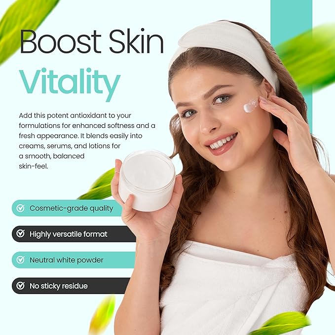 Vitamin E Powder (1 Ounce / 28 Gram) Alpha Tocopheryl Acetate for Skin Care DIY Cosmetic Grade 700 IU Acetate Powder