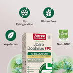 Jarrow Formulas Jarro-Dophilus EPS Probiotics 10 Billion CFU for Intestinal Tract Support, Probiotic Supplement for Gut Health for Women and Men, 120 Veggie Capsules, Up to a 60 Day Supply,Pack of 12