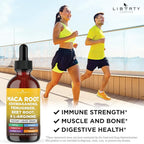 Organic Maca Root Liquid Drops with Ashwagandha, Nettle, Fenugreek, Beet Root and L-Arginine Liquid Multivitamin for Women and Men - 6oz