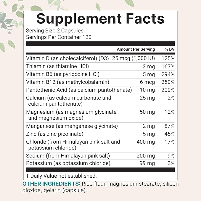 Advanced Electrolyte Complex Capsules for Hydration, 240 Count – Salt Pills with Himalayan Pink Salt, Sodium, Potassium & Magnesium – Sugar Free Electrolyte Tablets with Vitamin D3 & B1, Zinc