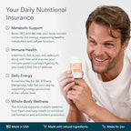 Bettervits Multivitamin for Women & Men | Womens Daily Multivitamin with 13 Essential Vitamins Iron, Iodine, Calcium and Biotin | Vitamins A, K2, D3, C, B1, B2, B3, B5, B6, B7, B9, B12 | 60 Capsules