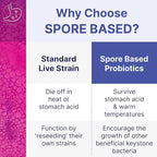 Microbiome Labs MegaSporeBiotic Probiotics for Women & Men - Spore-Based Probiotic for Gut Health & Digestive Support - Shelf-Stable, Travel-Friendly, Mens & Womens Probiotics (180 Capsules)