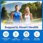 aSquared Nutrition CoQ10 (400mg Max Strength, 200 Capsules) - High Absorption Vegan Coenzyme Q10 Powder - Ubiquinone Supplement Pills, Extra Antioxidant CO Q-10 Enzyme Vitamin Tablets, Coq 10 400 mg